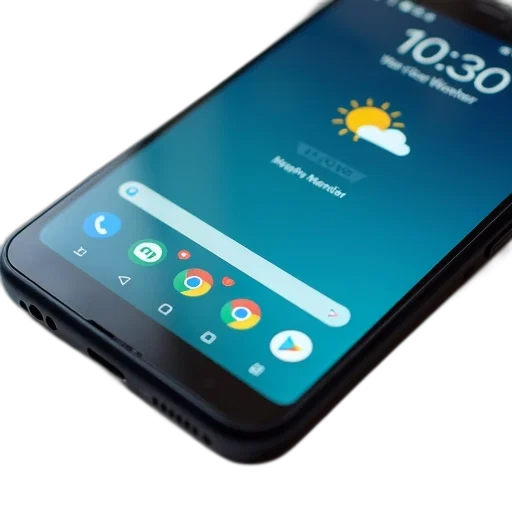 weapon, close-up, smartphone, screen, displaying, time, weather, app transparent PNG cut-out