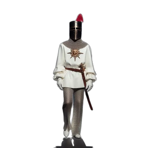 staff, sword, robot, crown, 3d render, concept art, solo, performer transparent PNG cut-out
