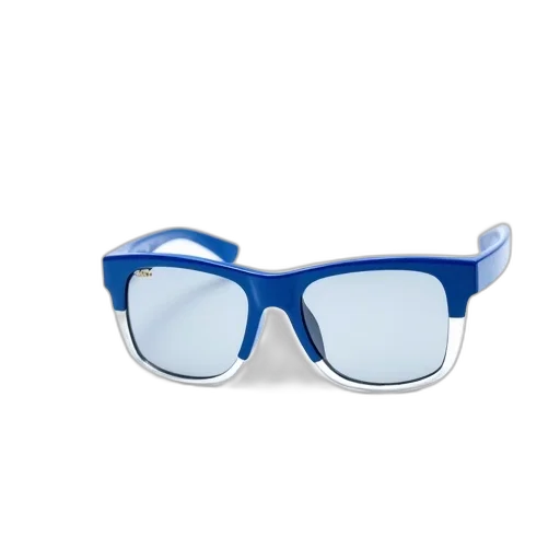 3d render, blue, pair, sunglasses, frame, white, lens, shown transparent PNG cut-out