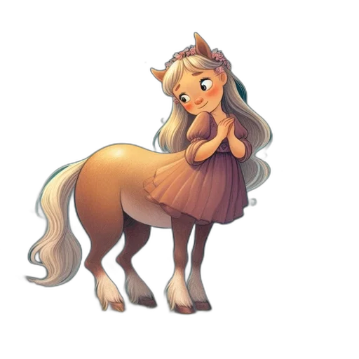 dress, animal, creature, staff, fantasy art, concept art, pixel art, watercolor transparent PNG cut-out