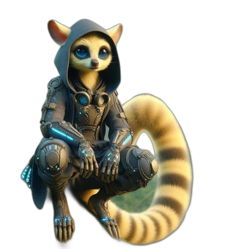 animal, creature, staff, weapon, concept art, fantasy art, 3d render, pixel art transparent PNG cut-out