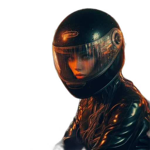 robot, mask, jacket, face, cyberpunk, concept art, comic book art, photorealistic transparent PNG cut-out