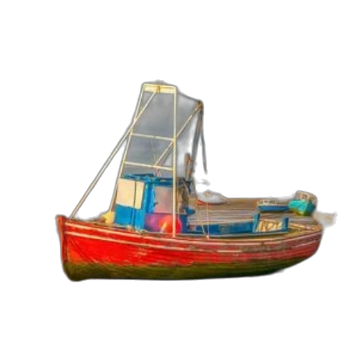 shoes, 3d render, photorealistic, concept art, vibrant, red, blue, boat transparent PNG cut-out