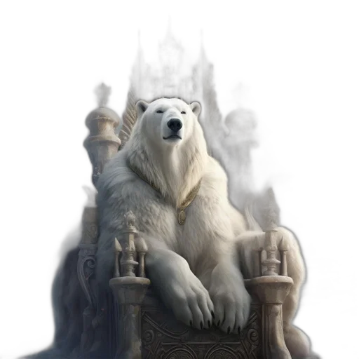 animal, crown, creature, staff, fantasy art, concept art, photorealistic, pixel art transparent PNG cut-out