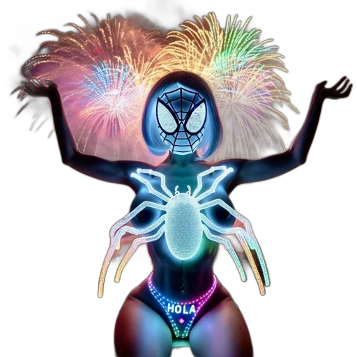 mask, creature, robot, concept art, comic book art, fantasy art, 3d render, spider-man transparent PNG cut-out