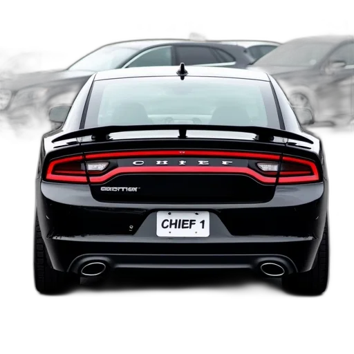 car, photorealistic, concept art, black, red, license, plate, parked transparent PNG cut-out