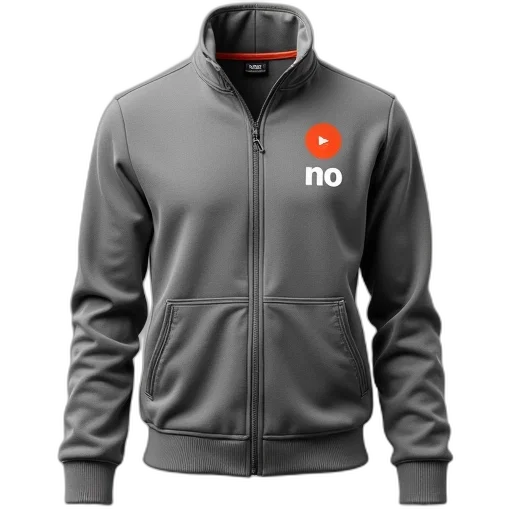 jacket, 3d render, gray, men, zipped, sweatshirt, one, zip transparent PNG cut-out
