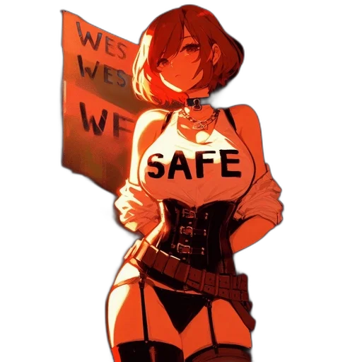 weapon, robot, staff, dress, concept art, pixel art, anime, cyberpunk transparent PNG cut-out