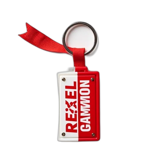 staff, red, white, keychain, word, reel, side, gammon transparent PNG cut-out