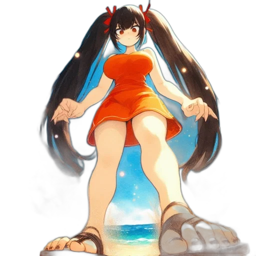 dress, creature, staff, dragon, concept art, anime, pixel art, fantasy art transparent PNG cut-out
