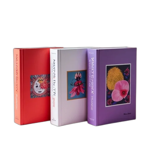 colorful, red, collection, three, books, matise, jazz, each transparent PNG cut-out