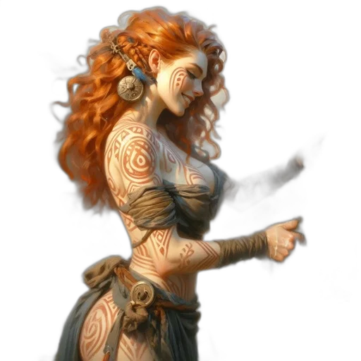 staff, mask, dress, jewelry, fantasy art, concept art, photorealistic, 3d render transparent PNG cut-out