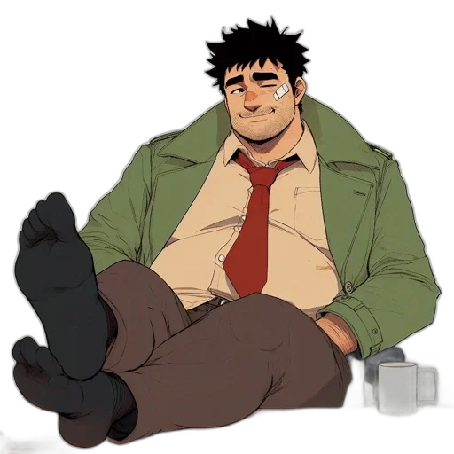 jacket, staff, cartoon, concept art transparent PNG cut-out