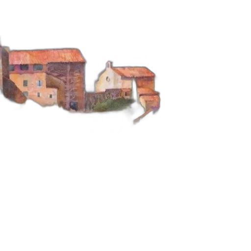 building, umbrella, face, furniture, pixel art, 3d render, concept art, watercolor transparent PNG cut-out