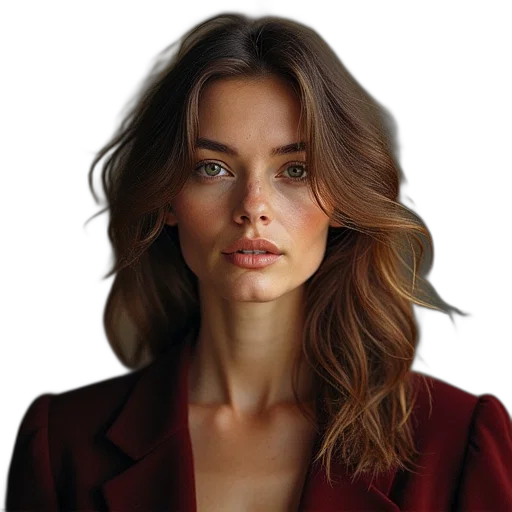 face, hair, jacket, crown transparent PNG cut-out