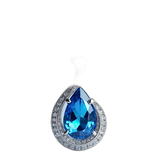 jewelry, crown, blue, silver, necklace, large, detailed, wave transparent PNG cut-out