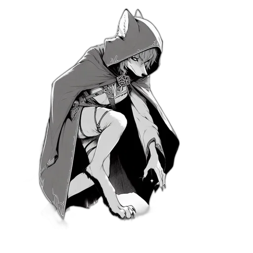 jacket, mask, staff, creature, concept art, pixel art, comic book art, cartoon transparent PNG cut-out