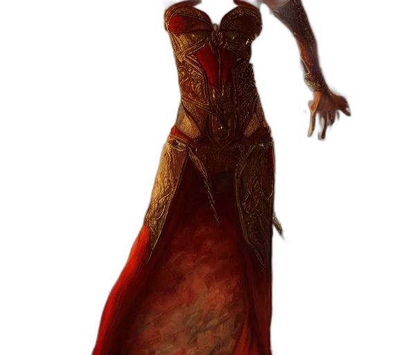 dress, staff, dragon, creature transparent PNG cut-out