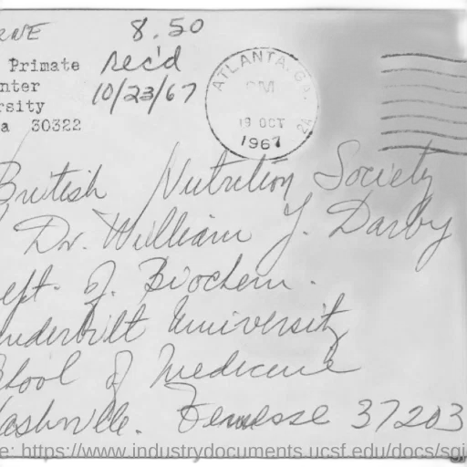 jacket, black, white, postcard, handwritten, text, stamp, atlanta transparent PNG cut-out