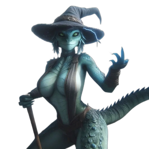 dragon, staff, creature, hat, fantasy art, concept art, 3d render, pixel art transparent PNG cut-out