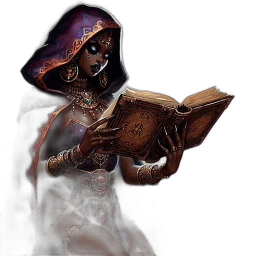 mask, staff, fantasy art, concept art, comic book art, photorealistic, woman, richly transparent PNG cut-out