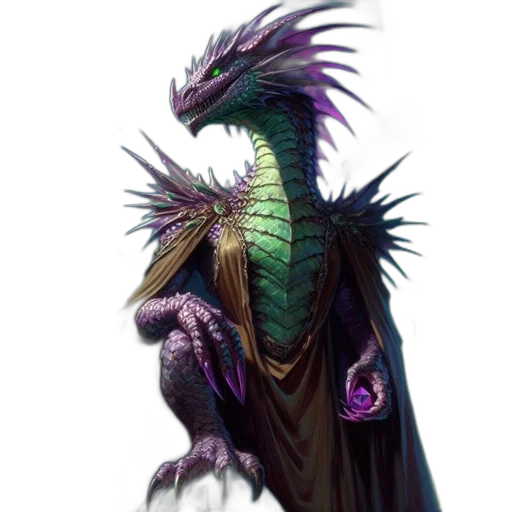 dragon, creature, staff, animal, fantasy art, concept art, pixel art, 3d render transparent PNG cut-out