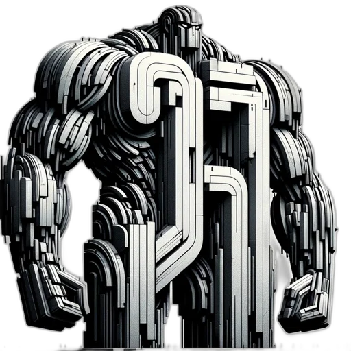 robot, hair, crown, jewelry, 3d render, pixel art, cyberpunk, comic book art transparent PNG cut-out