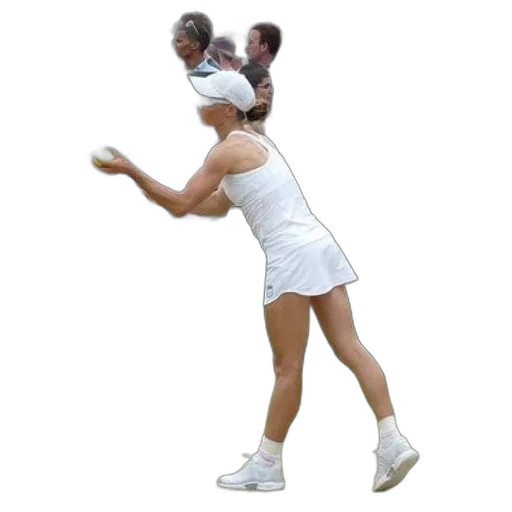 staff, dress, female, tennis, player, white, about, serve transparent PNG cut-out
