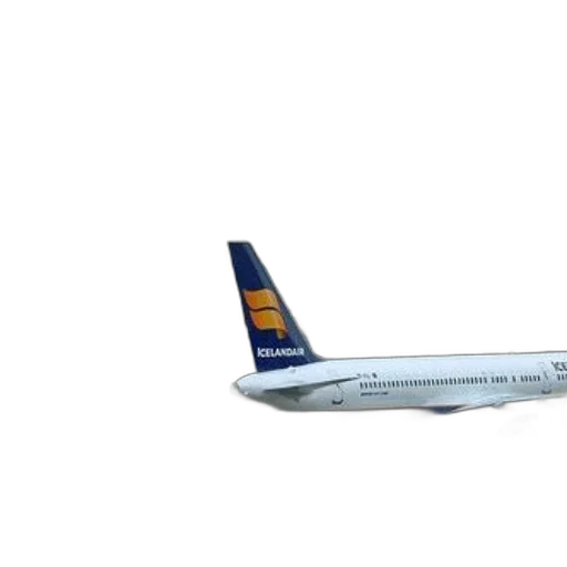 3d render, icelandair, airplane, parked, airport, terminal, several, vehicles transparent PNG cut-out