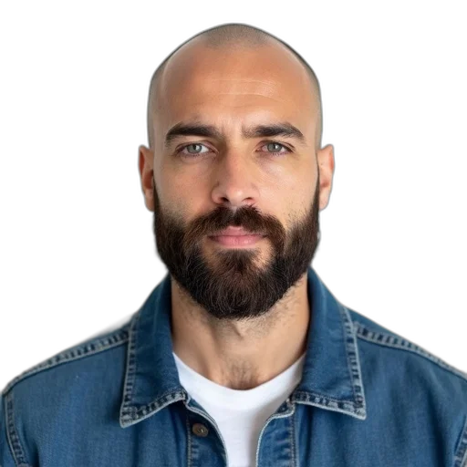 jacket, face, hair, animal, photorealistic, cartoon, 3d render, concept art transparent PNG cut-out