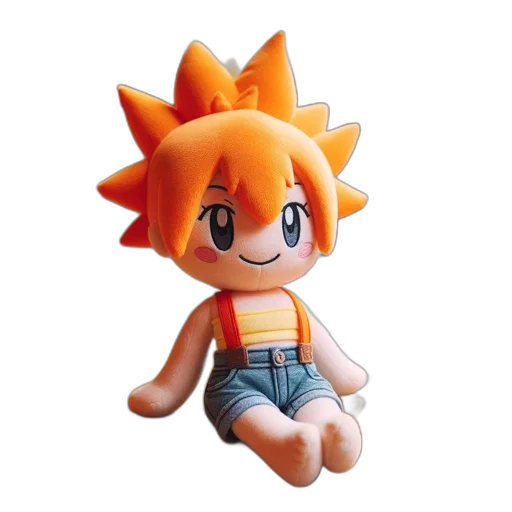 creature, animal, 3d render, concept art, photorealistic, pixel art, plush, toy transparent PNG cut-out