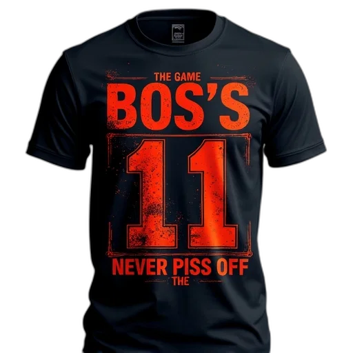 tee, shirt, says, boss, rule, never, pisss, off transparent PNG cut-out