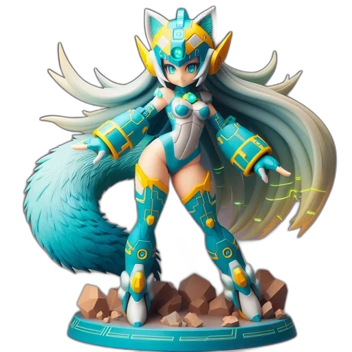 concept art, fantasy art, 3d render, vaporwave, intricately, armored, woman, flowing transparent PNG cut-out