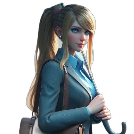 staff, jacket, dress, robot, concept art, 3d render, fantasy art, anime transparent PNG cut-out