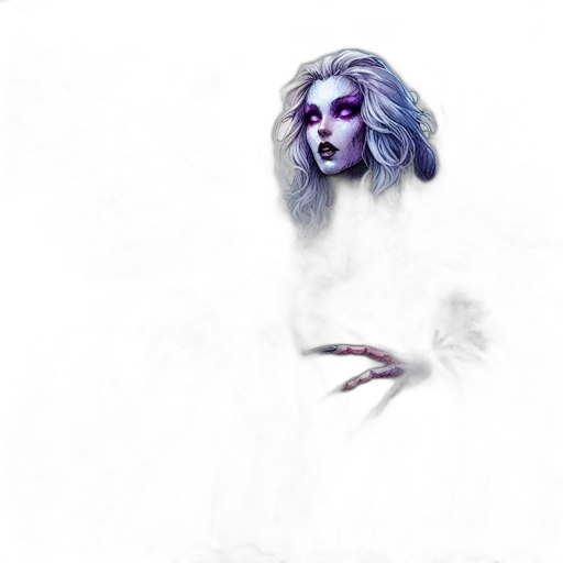 creature, hair, mask, face, fantasy art, concept art, photorealistic, watercolor transparent PNG cut-out