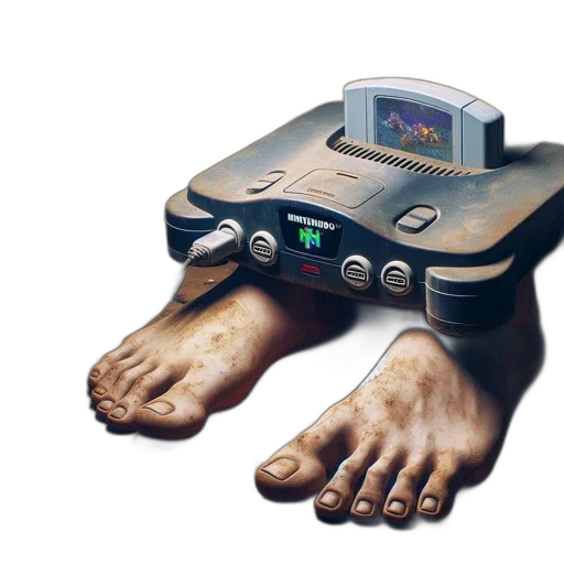 robot, shoes, weapon, vaporwave, cyberpunk, concept art, pixel art, nintendo transparent PNG cut-out