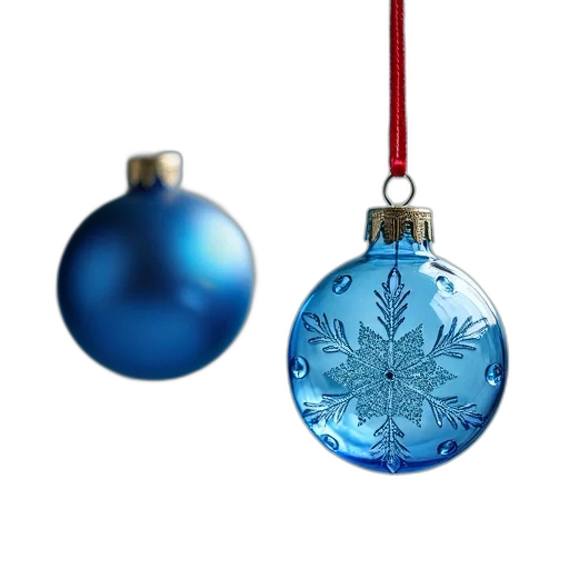 jewelry, 3d render, photorealistic, blue, two, glass, ornaments, hang transparent PNG cut-out