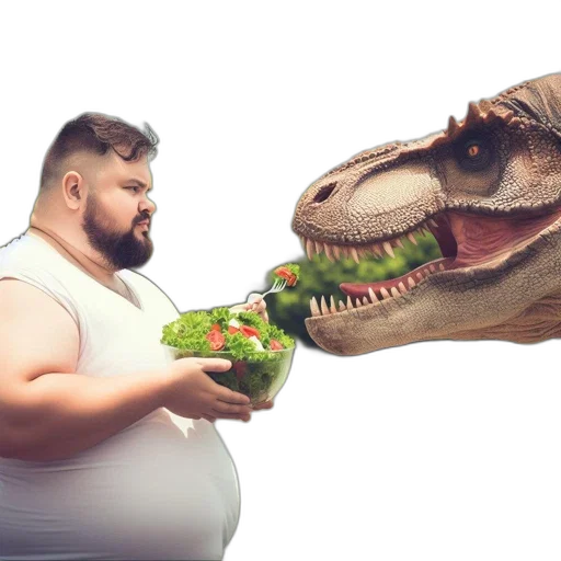 food, creature, animal, concept art, photorealistic, 3d render, man, white transparent PNG cut-out