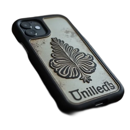 photorealistic, iphone, sleeve, custom, printed, logo transparent PNG cut-out