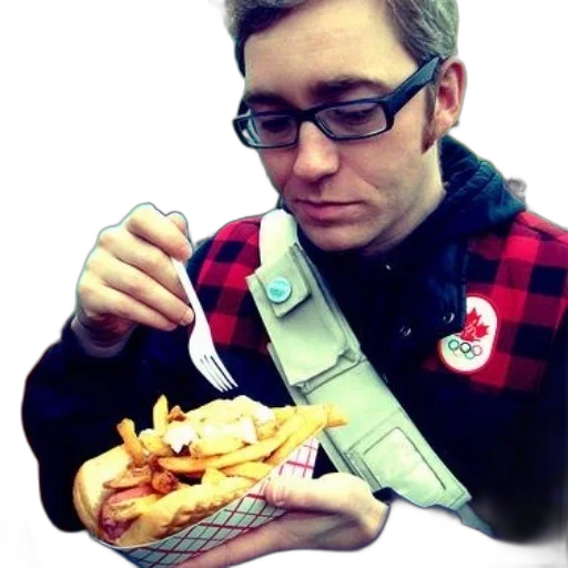 food, jacket, creature, animal, photorealistic, man, wearing, glasses transparent PNG cut-out