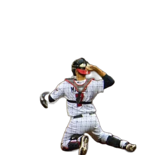creature, robot, 3d render, baseball, player, wearing, green, jersey transparent PNG cut-out