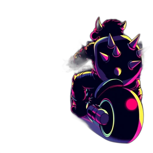 mask, crown, dragon, creature, vaporwave, concept art, pixel art, 3d render transparent PNG cut-out