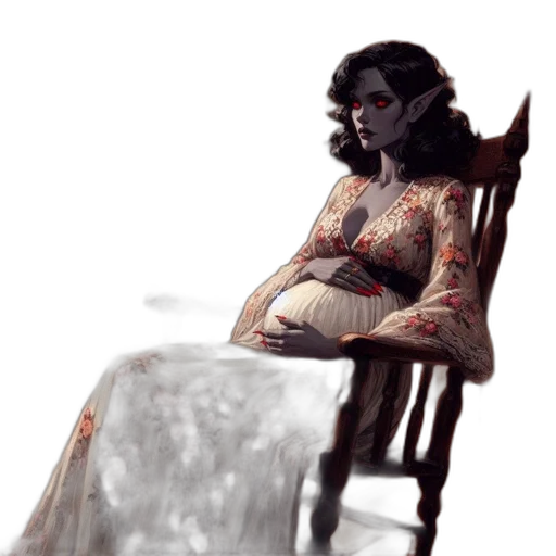 dress, face, creature, concept art, fantasy art, watercolor, photorealistic, dark transparent PNG cut-out