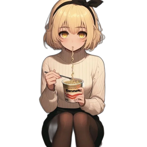 food, creature, animal, dress, pixel art, anime, concept art, cartoon transparent PNG cut-out