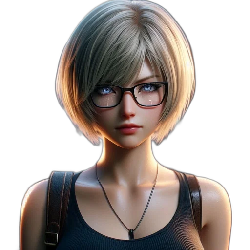 face, staff, robot, dress, concept art, 3d render, photorealistic, fantasy art transparent PNG cut-out