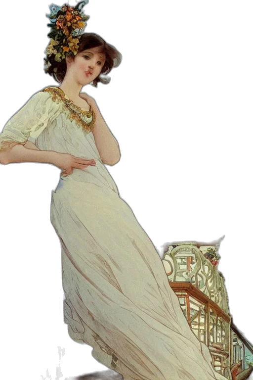 dress, jewelry, staff, mask, concept art, fantasy art, photorealistic, oil painting transparent PNG cut-out