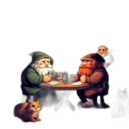 concept art, pixel art, fantasy art, watercolor, fire, forest, snow, fog transparent PNG cut-out