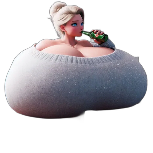 dress, 3d render, concept art, animated, figure, likely, female, lounges transparent PNG cut-out