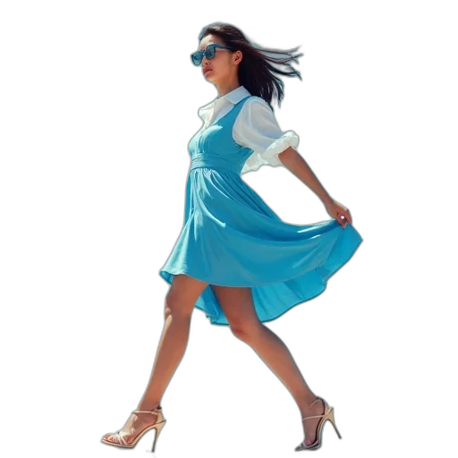 dress, shoes, 3d render, concept art transparent PNG cut-out