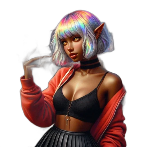 jacket, staff, face, dress, fantasy art, cyberpunk, concept art, anime transparent PNG cut-out
